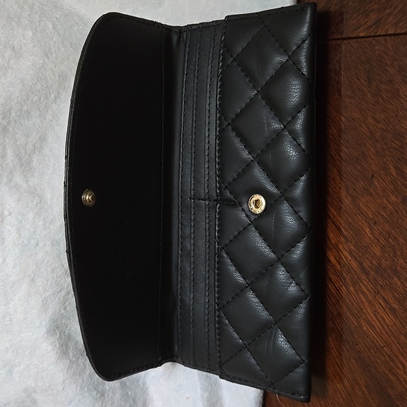 BLACK DIAMOND QUILTING COVER WALLET/CREDIT CARD WALLET VEGA LEATHER - Picture 4 of 9